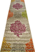 Luna Hallway Runner Rug 4170X Beige Violet