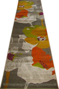 Luna Hallway Runner Rug 4253X L. Brown Orange