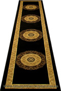 Maacoo Medallion Hallway Runner Rug 852 Black