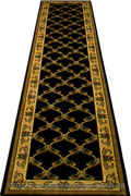 Maacoo Trellis Hallway Runner Rug 954 Black