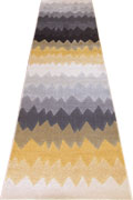 Rizzy Chevron Hallway Runner Rug BF086 Silver ET