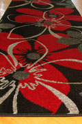 Nevada Hallway Runner Rug 6540A Black Red