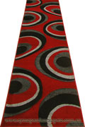 Nevada Hallway Runner Rug 8923A Red Black