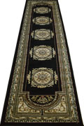 Minnesota Traditional Hallway Runner Rug 2852A Black Cream