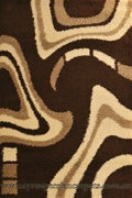 Santa Cruz Modern Shaggy Rug 2386 Chocolate Beige