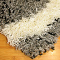 Santa Cruz Modern Shaggy Rug 2415 Grey Red