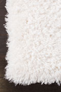 Hudson Plain Shaggy Rugs PC00A Bone Bone