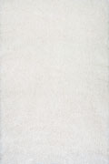 Luxe Plain Shaggy Rugs VIV1F White