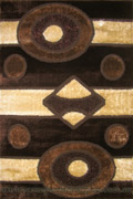 Monte Carlo Abstract Shaggy Rug B1077 Brown