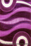 Monte Carlo Wavy Shaggy Rug K1032 D. Lilac D. Lilac