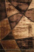 Monte Carlo Abstract Shaggy Rug N3617 Brown