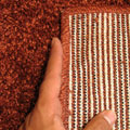 Natura Plain Shaggy Rug 7000 Terracotta