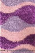 Rio Modern Wavy Shaggy Rug RSWIR PURP