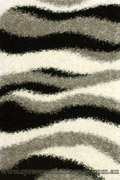 Rio Modern Wavy Shaggy Rug RWAV Grey