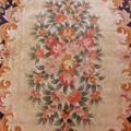 Chinese Art Hand Knotted Floral Silky Rug