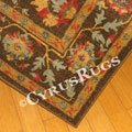 Chicago Traditional Floral Rug 413A Brown L. Beige