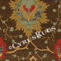 Chicago Traditional Floral Rug 413A Brown L. Beige