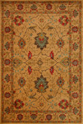 Chicago Traditional Floral Rug 413A Yellow L. Beige