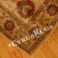 Chicago Traditional Floral Rug 413A Yellow L. Beige