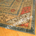 Chicago Traditional Geometric Rug 421A D. Blue L. Beige