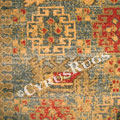 Chicago Traditional Geometric Rug 421A D. Blue L. Beige