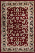 Gianni Traditional Border Rugs 500 Red Black