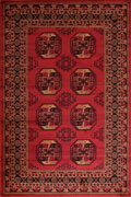 Minnesota Traditional Geometric Rug 3355A Red Black