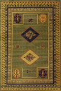 Classic Treasure Traditional Geometric Rug UBL2A Green