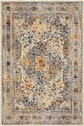 Las Vegas Traditional Medallion Rugs 13099 Cotton Silver