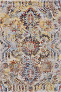 Las Vegas Traditional Medallion Rugs 3542F Cotton Ice Flow