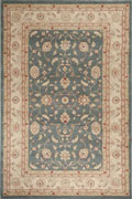 Classico Traditional Border Rugs 5004 D. Blue Cream