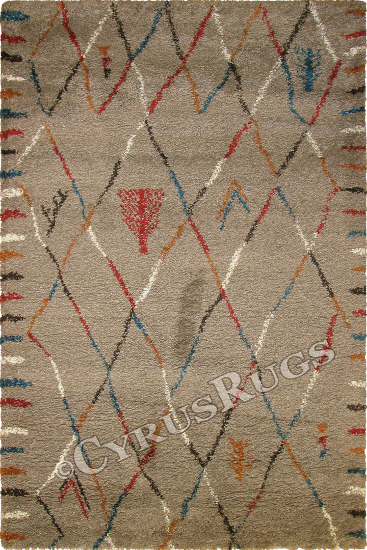 Desert Contemporary Geometric Rugs 6000 Greige - Click Image to Close