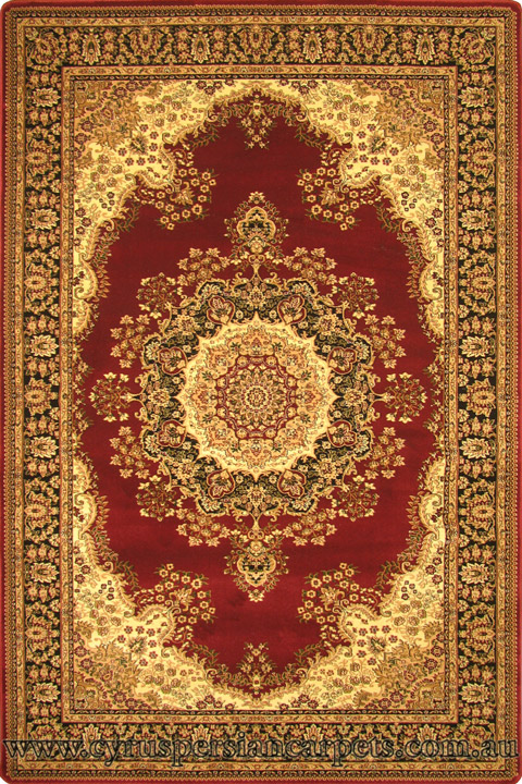 Fantastic Traditional Medallion Rug 748 Bordeaux Black - Click Image to Close