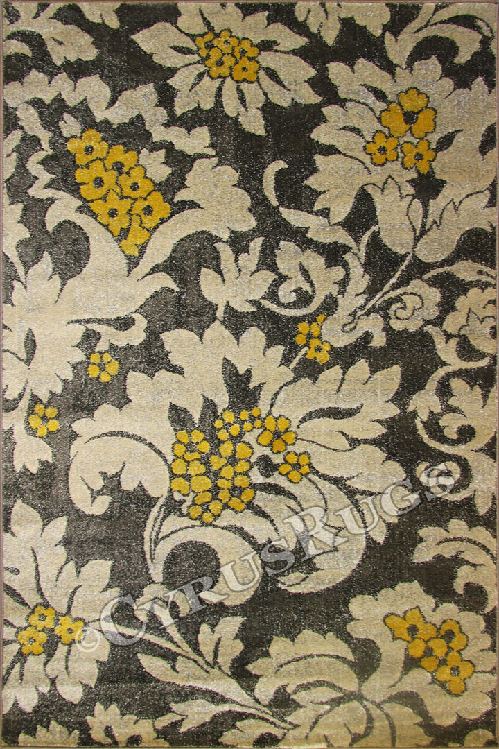 Funky Contemporary Floral Rug 504A - Click Image to Close