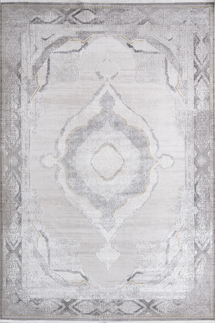 Fusion Embossed Rugs V575A Cream Grey - Click Image to Close