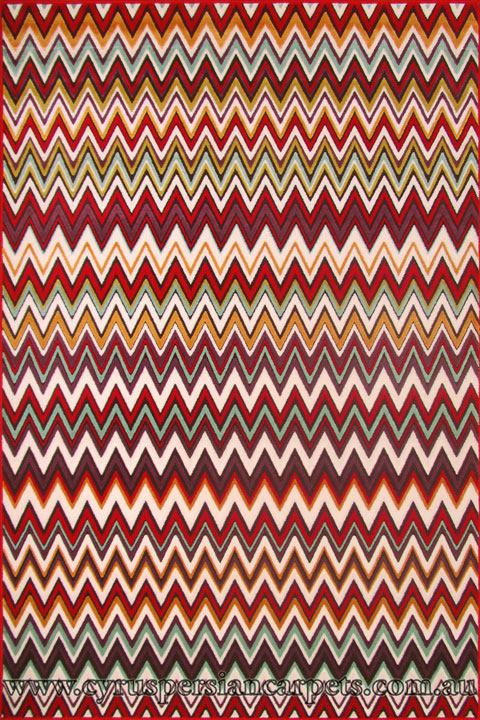 Infinity Contemporary Chevron Rug 4102X Brown D.Lilac - Click Image to Close