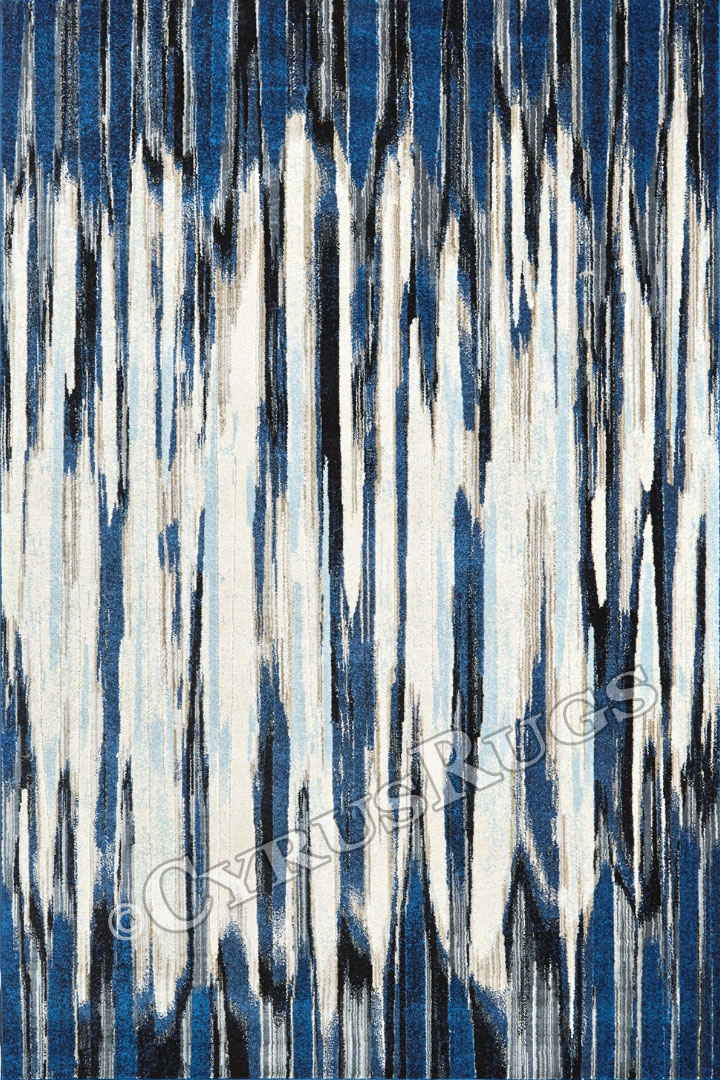 Mayson Contemporary Striped Rugs 3468F Sand CBlue - Click Image to Close