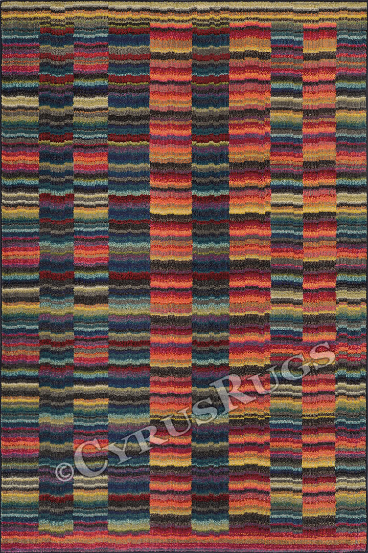 Montezuma Contemporary Striped Rugs 503X - Click Image to Close