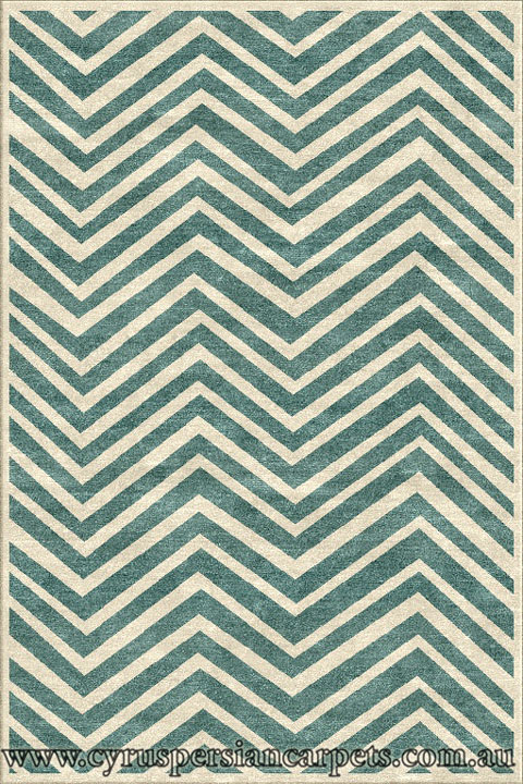 Morocco Chevron Rugs MG095 Aqua Cotton LJ - Click Image to Close