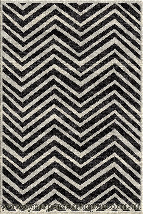 Morocco Chevron Rugs MG095 Charcoal Silver LI - Click Image to Close