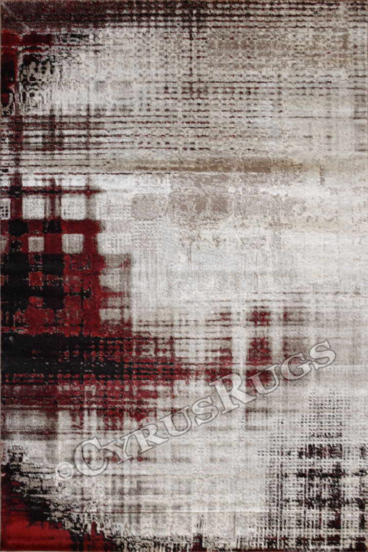 Morocco Abstract Rugs 0W727 Cotton Red - Click Image to Close