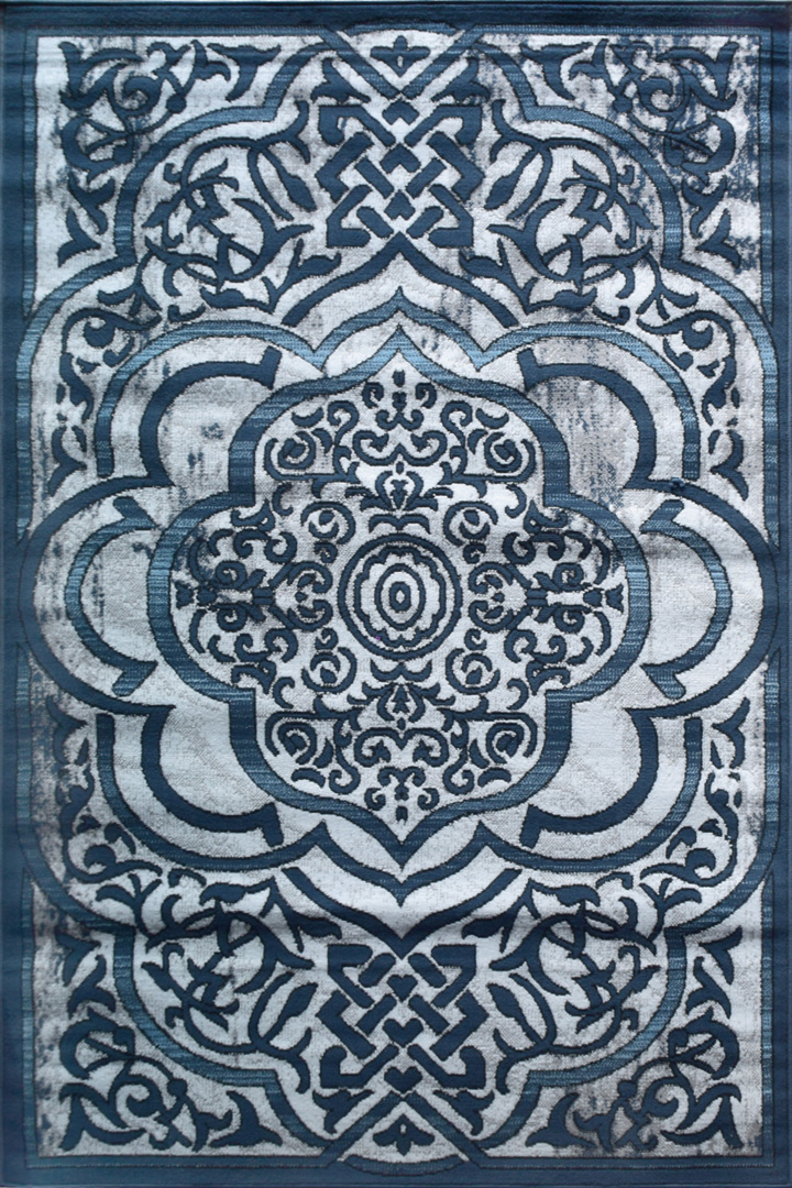 America Medallion Rugs 2067A D. Blue D. Blue - Click Image to Close