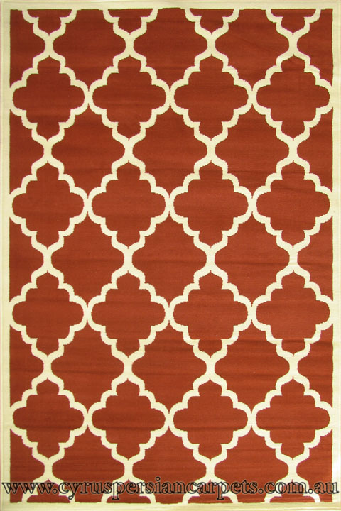 Bello Modern Trellis Design Rugs 3307-KR1 - Click Image to Close