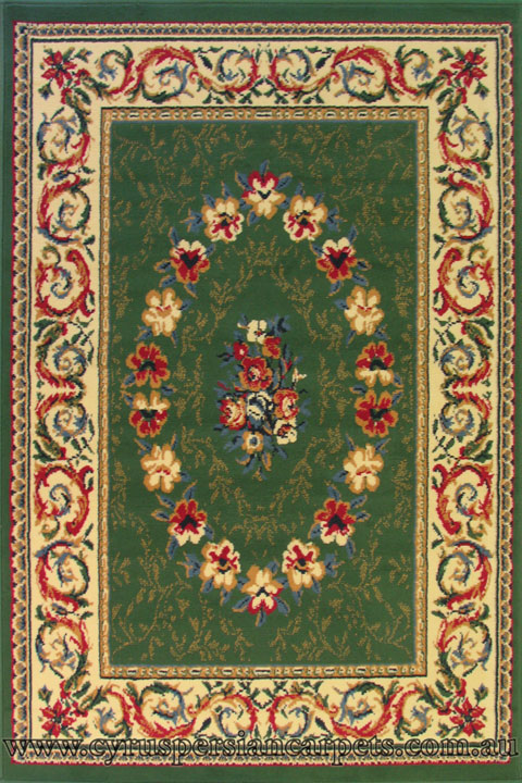 Khalaf Oriental Floral Rug 370-770G - Click Image to Close