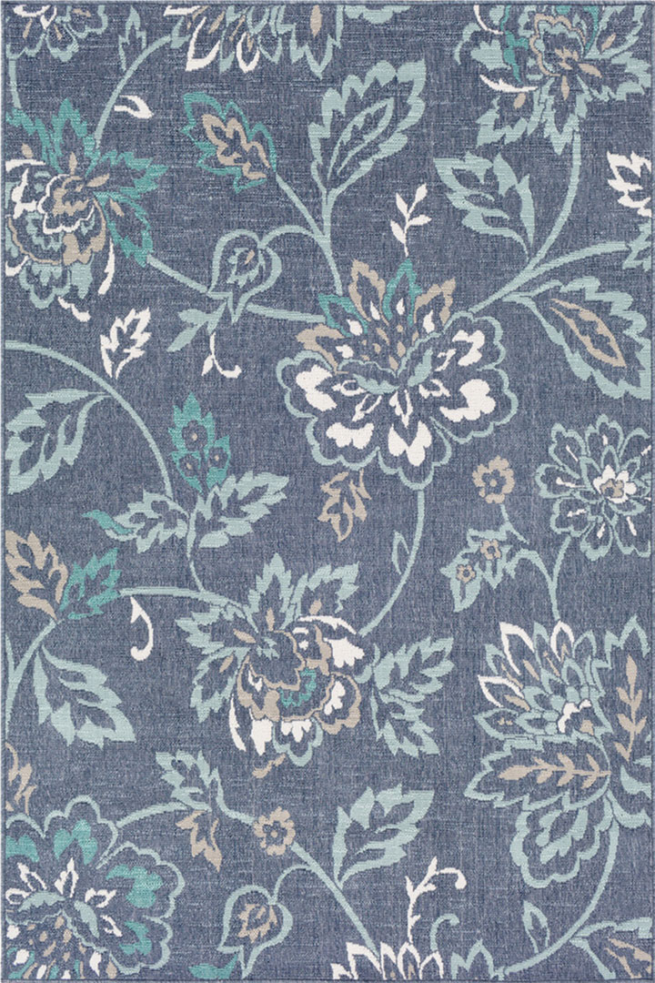 Aperto Floral Indoor Outdoor Rug 215-B - Click Image to Close