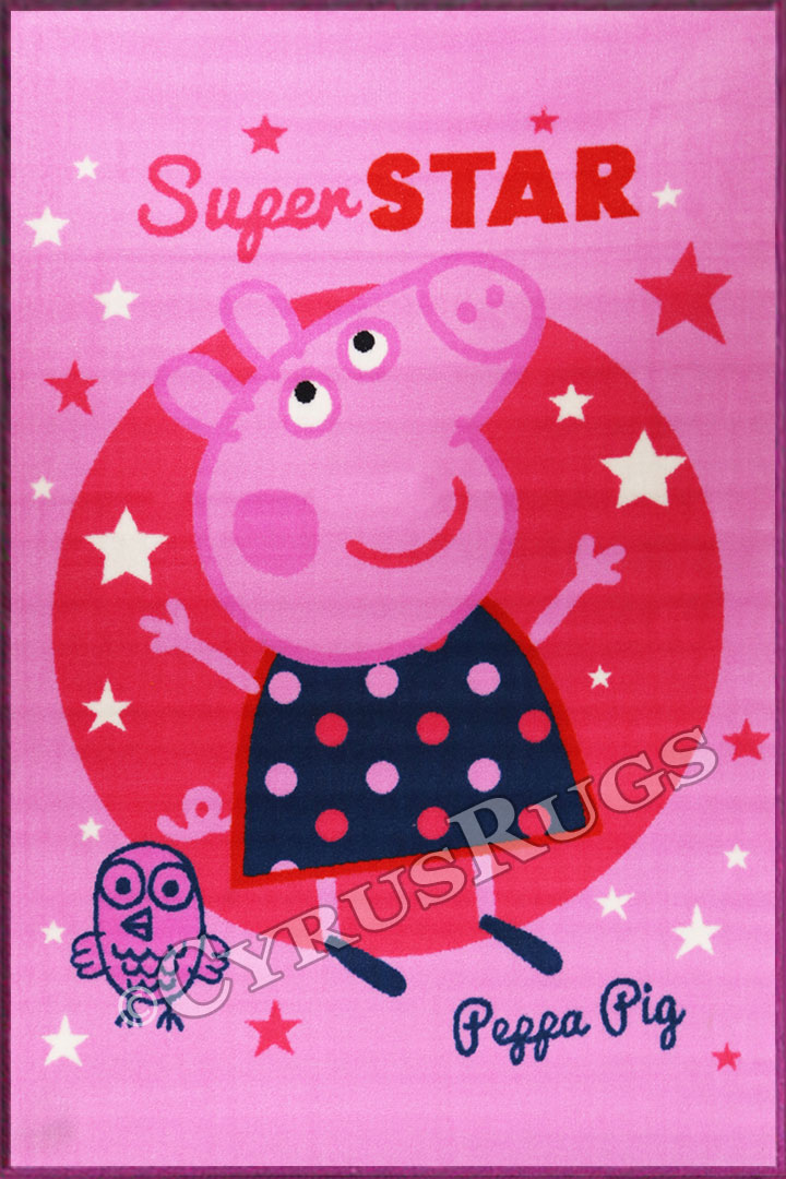 Peppa Pig Super Star Kids Rug - Click Image to Close