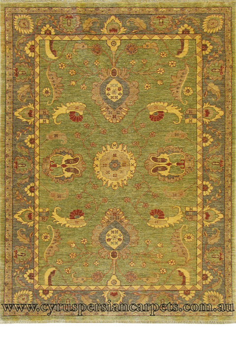 Tolidi Floral Hand Knotted Wool Rug - Click Image to Close