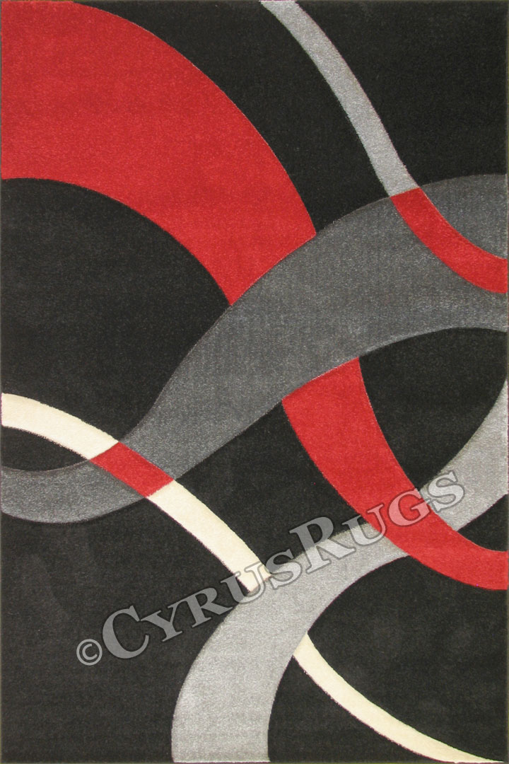 Nevada Modern Abstract Rugs 7790 Black Black - Click Image to Close