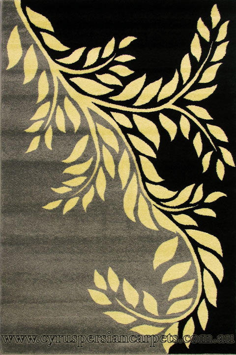 Roma Modern Floral Rug 2575-0 Grey - Click Image to Close