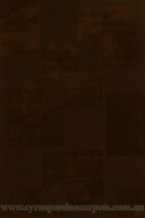 Soft Wool Modern Plain Rug SLM 7107 Brown - Click Image to Close